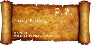 Peity Mihály névjegykártya