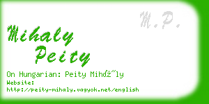 mihaly peity business card